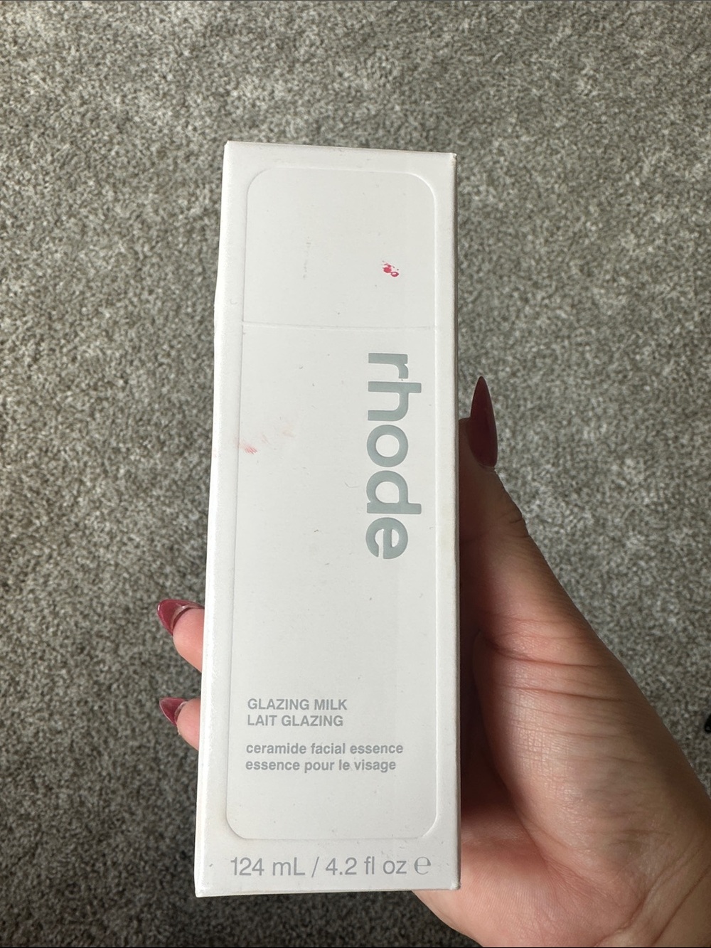 RHODE Glazing Milk Ceramide Facial Essence — White with Pink Accent